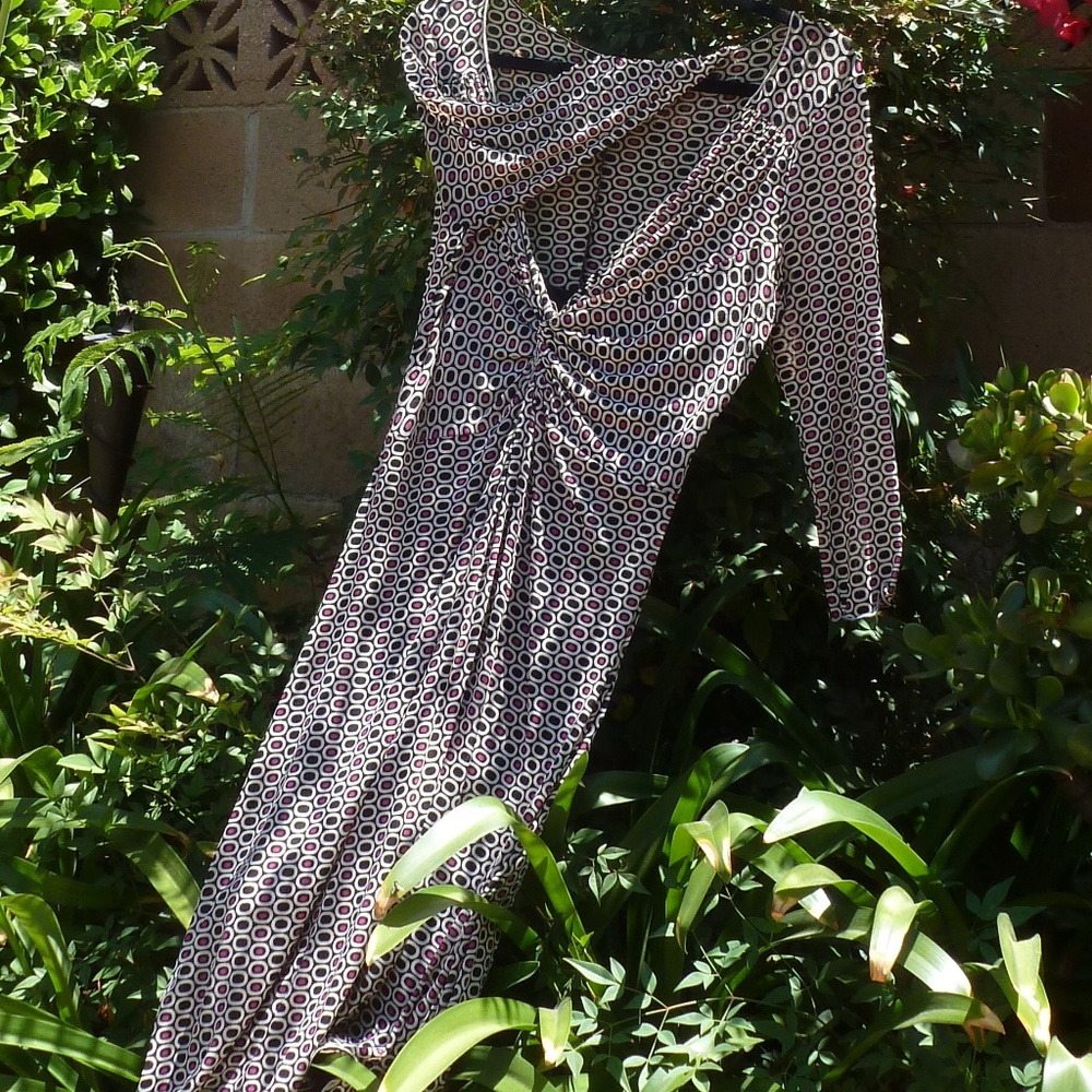 Max Studio Black and Plum Dress